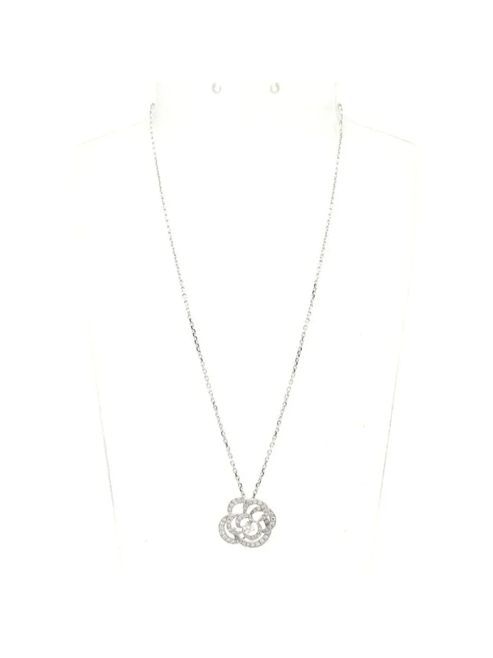 Chanel Necklace Camellia Collection 18k White Gold Diamond